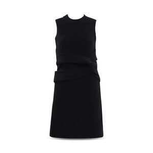 525 AMERICA Womens Black Knit Twist Front Sleeveless Sheath Dress XS